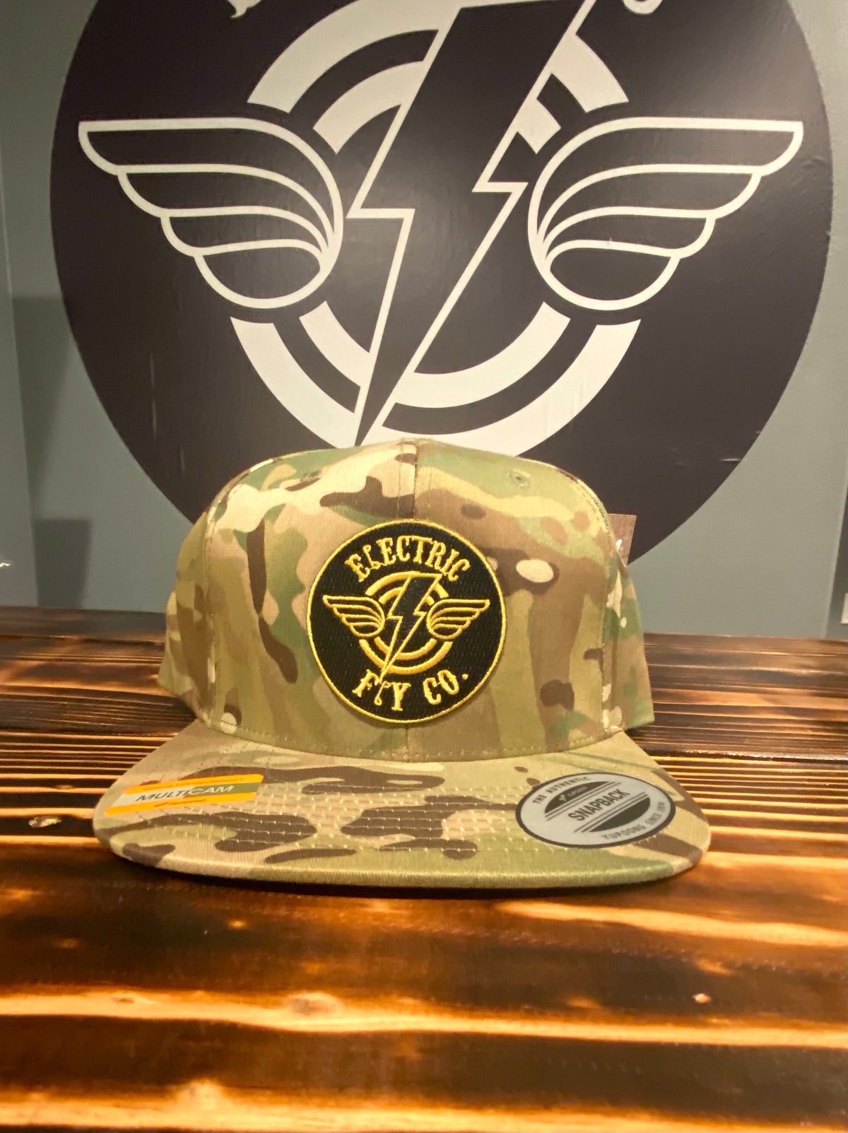 Multicam SnapBack Black/Yellow EFC logo